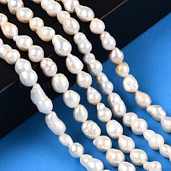 Natural Baroque Pearl Keshi Pearl Beads Strands&nbsp;PEAR-S020-F01-01