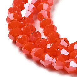 Opaque Solid Color Electroplate Glass Beads Strands&nbsp;EGLA-A039-P4mm-B03