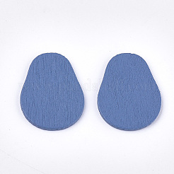 Painted Poplar Wood Cabochons&nbsp;WOOD-T021-31B