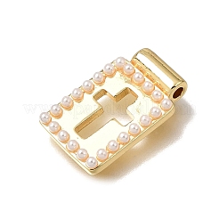 Brass with ABS Imitation Pearl Pendants&nbsp;KK-CBA8E93-05B