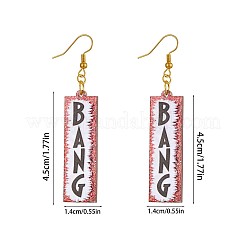 Alloy Acrylic Dangle Earrings&nbsp;FS-WG4D5AE-01