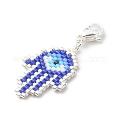 Braided Japanese Seed Beaded Pendant Decoration&nbsp;HJEW-MZ00002
