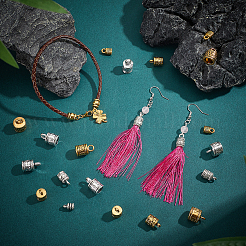 125Pcs 10 Styles Tibetan Style Alloy Cord Ends&nbsp;FIND-PH0038-44