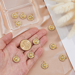 12Pcs Brass Pendants&nbsp;KK-HS0015-34