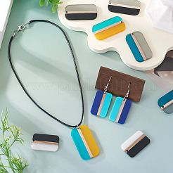 10Pcs 5 Colors Resin & Wood Pendants&nbsp;RESI-TA0004-51