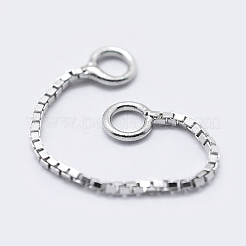 Anti-Tarnish Rhodium Plated 925 Sterling Silver Box chain&nbsp;STER-K171-10P