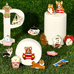 30Pcs 15 Styles Alloy Enamel Pendants&nbsp;ENAM-CJ0002-75
