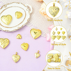 8Pcs 8 Styles Brass Locket Pendants&nbsp;KK-CJ0003-60