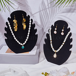 2Pcs Desktop Paper Necklace Display Stands&nbsp;NDIS-SC0001-03B