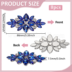 8Pcs Glass Cabochons(Hot Melt Adhesive On The Back)&nbsp;GGLA-FG0001-07C