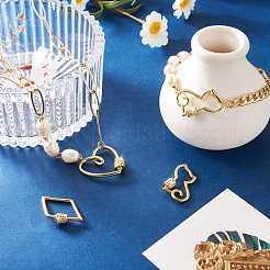 5Pcs 5 Styles Brass Screw Carabiner Lock Charms&nbsp;KK-FW0001-12