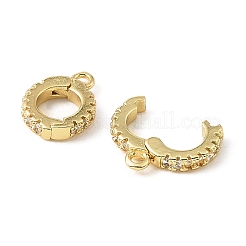 Brass Micro Pave Clear Cubic Zirconia Enhancer Shortener Bails&nbsp;CU-CBA6938-20G-02