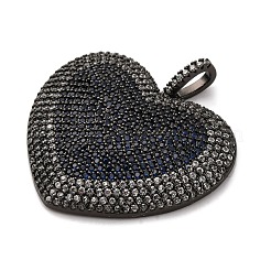 Brass Micro Pave Cubic Zirconia Pendants&nbsp;KK-U076-22EB