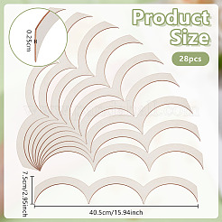 28Pcs Decorative Wood Fan Shape Trim&nbsp;AJEW-OC0016-28