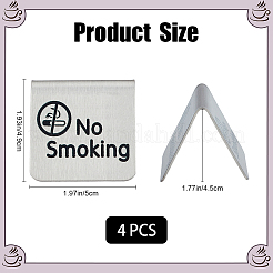 201 Stainless Steel NO SMOKING Signs&nbsp;AJEW-CP0010-35B