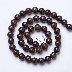 Natural Bronzite Beads Strands&nbsp;G-D855-12-8mm