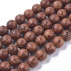 Wood Beads Strands&nbsp;WOOD-F008-03-C