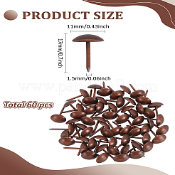 60Pcs Iron Round Head Nails&nbsp;CABI-LP0001-02R