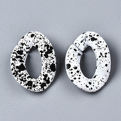 Spray Painted CCB Plastic Linking Rings&nbsp;CCB-Q091-018A