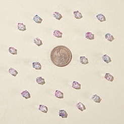 Two Tone Transparent Spray Painted Acrylic Bead&nbsp;X-ACRP-T005-26