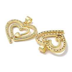 Rack Plating Brass Micro Pave Cubic Zirconia Pendants&nbsp;KK-F869-05G