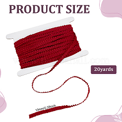 20Yards Polyester Ruffled Lace Ribbon&nbsp;DIY-ME0001-71B