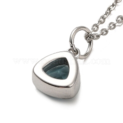Triangle Cubic Zirconia Pendant Necklaces&nbsp;NJEW-F303-01P