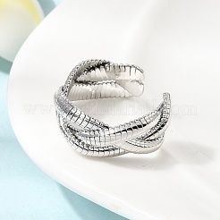 Brass Cuff Open Rings for Women&nbsp;RJEW-F215-11P