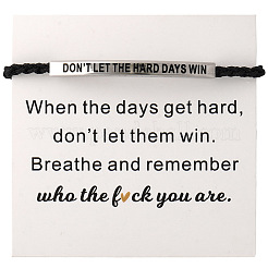 DON'T LET THE HARD DAYS WIN 304 Stainless Steel Charm Motivational Quote Bracelets&nbsp;KL3907-2