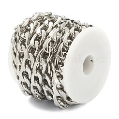 Tarnish Resistant 304 Stainless Steel Cuban Link Chains&nbsp;STAS-B020-07P