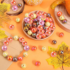 Thanksgiving Day Theme 100Pcs 5 Colors Opaque Acrylic Beads&nbsp;MACR-SP0001-01B-06