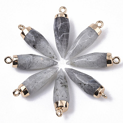 Top Golden Plated Natural Labradorite Pointed Pendants&nbsp;X-G-S359-078D