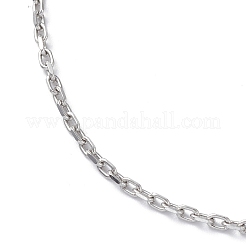 Non-Tarnish 304 Stainless Steel Cable Chain Necklace for Men Women&nbsp;STAS-B039-05P
