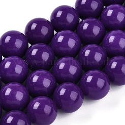 Natural Lepidolite/Purple Mica Stone Beads Strands&nbsp;G-T140-10mm-06