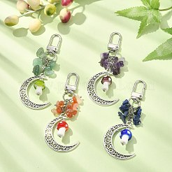 Tibetan Style Alloy Moon Pendant Decoration&nbsp;KEYC-TA00019