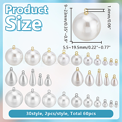 2 Bags Resin Pearl Pendants&nbsp;FIND-AR0006-10
