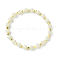 Natural Gemstone & Synthetic Hematite Non-magnetic Beaded Stretch Bracelets for Women&nbsp;BJEW-JB13940