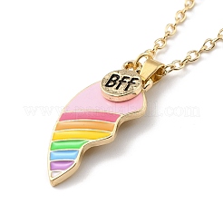 BFF/Best Friends Forever Alloy Pendant Necklaces&nbsp;NJEW-K124-02C-G