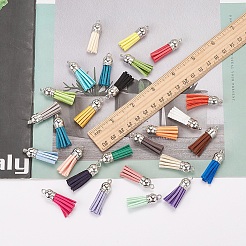 60Pcs 30 Colors Faux Suede Tassel Pendant Decorations&nbsp;FIND-YW0001-13P