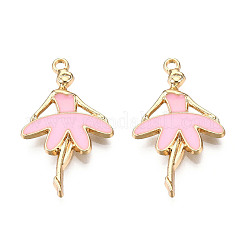Light Gold Plated Alloy Pendants&nbsp;LS-ENAM-T009-18C
