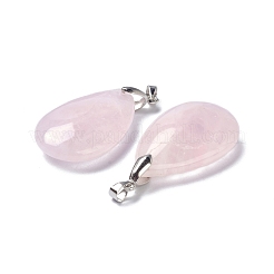 Natural Rose Quartz Pendants&nbsp;G-D084-01P-B15
