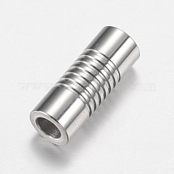Tarnish Resistant 304 Stainless Steel Magnetic Clasps with Glue-in Ends&nbsp;STAS-F149-04P-B