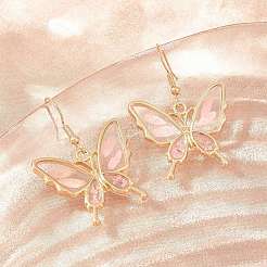 Alloy & Dried Flower Dangle Earrings&nbsp;AL-Z001-02G-01