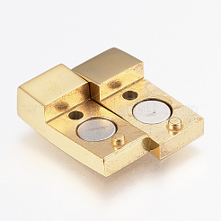 304 Stainless Steel Magnetic Clasps with Glue-in Ends&nbsp;STAS-F130-85G