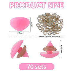 70 Sets Triangle Plastic Safety Craft Noses&nbsp;FIND-FH0016-59