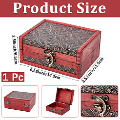 Rectangle Wood & PU Leather Jewelry Boxes&nbsp;CON-CL0001-14B