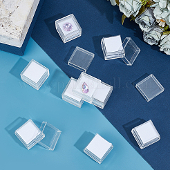 24Pcs Square Transparent Plastic Loose Diamond Box&nbsp;CON-OC0001-68A