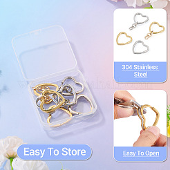 8Pcs 3 Styles 304 Stainless Steel Keychain Clasps&nbsp;STAS-TA0004-78