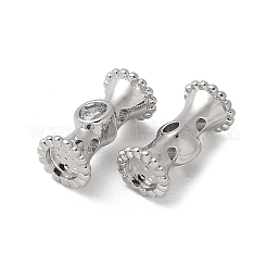Brass Micro Pave Cubic Zirconia Beads&nbsp;KK-U052-19P