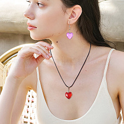 18Pcs 9 Colors Glass Heart Pendants&nbsp;GLAA-TA0003-29